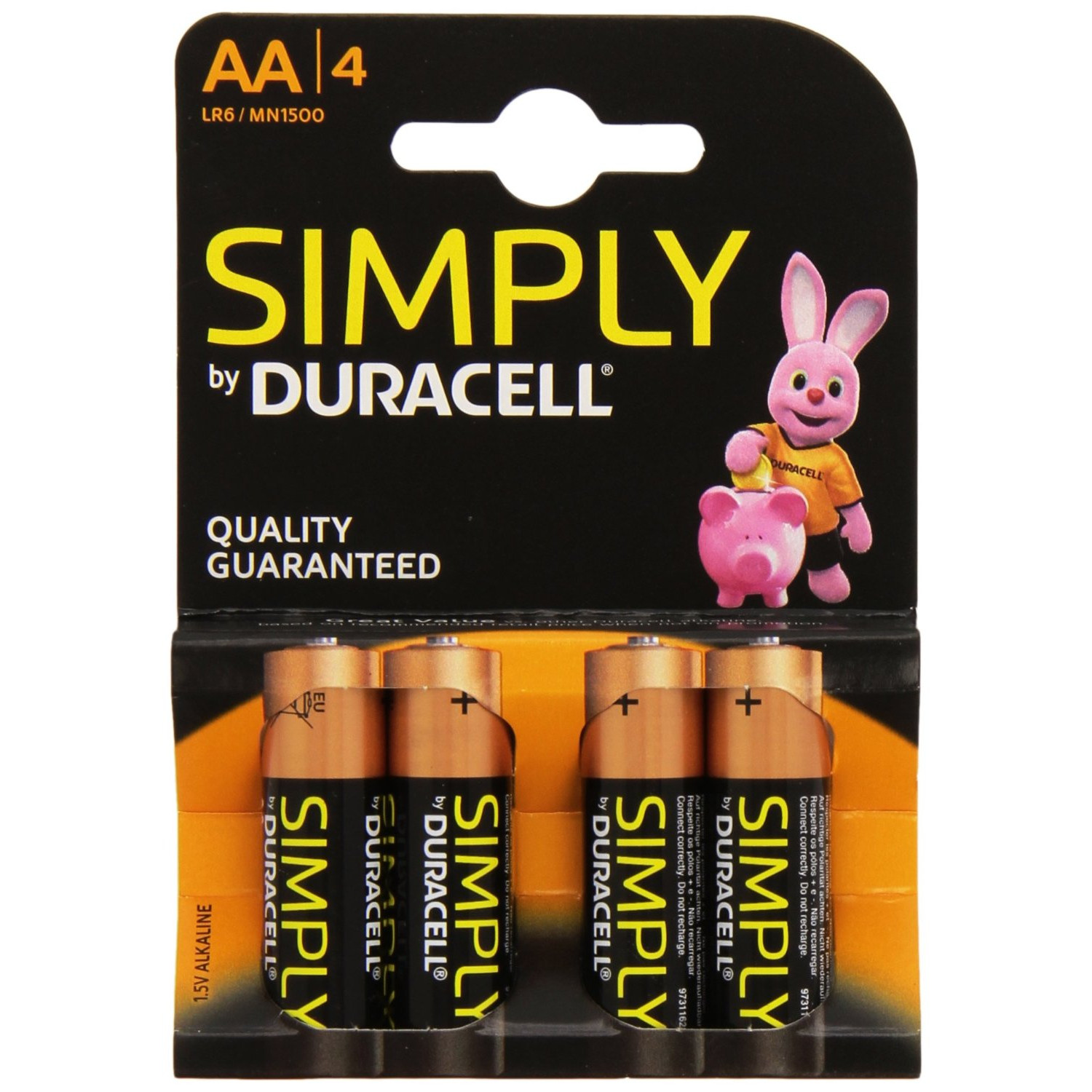 DURACELL SIMPLY ALKALINE AA/4